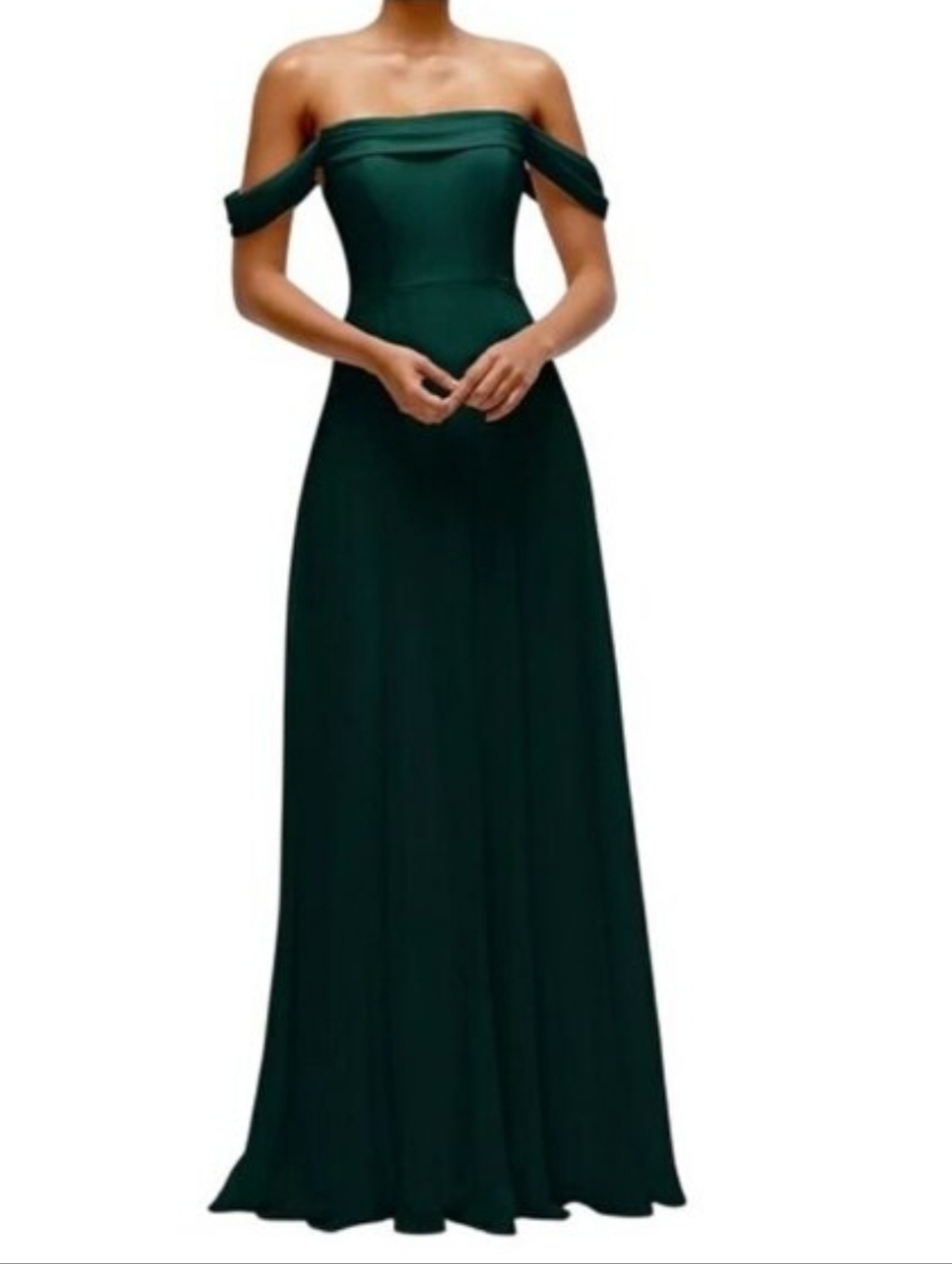 Thread Chiffon Off The Shoulder Draped Neckline Dress Style TH065 Size 6 New